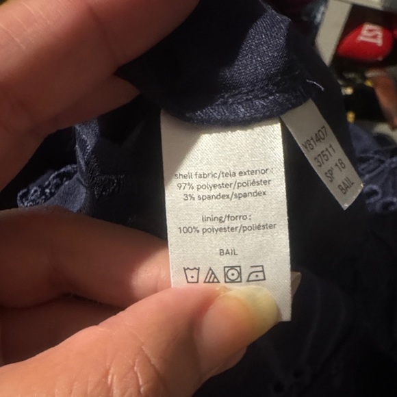 Bailey Blue Navy Strapless Jumpsuit with Floral Lace - Picture 6 of 10